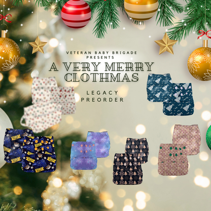 DOORBUSTER-Ticket to the North Pole A Very Merry Clothmas Presale-Legacy Ruffled Elastic Pocket Diaper