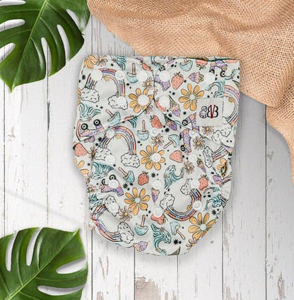 Magical Mushroom| Merit Line OS pocket diaper - Veteran Baby Brigadecloth diaper