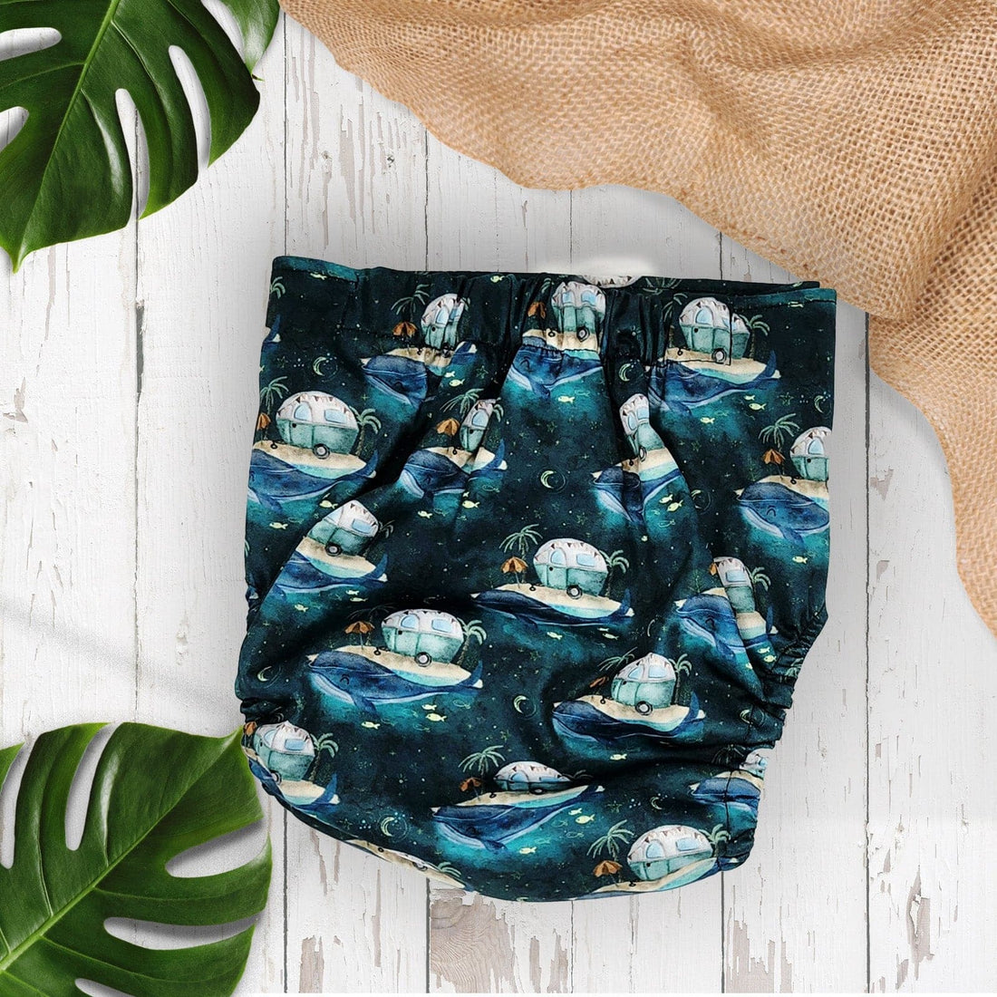 whale of a tail| Merit Line OS pocket Diaper - Veteran Baby BrigadeCloth diaper